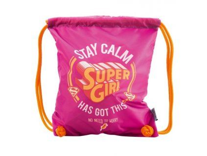 177367 8 sacek na obuv supergirl stay calm ruzova