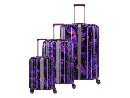 77440 19 LASCANA Purple Swirl Set L M S VG
