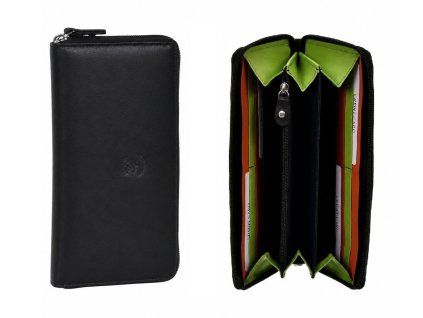 Černá dámská peněženka Beverly Hills Polo Club Colorfull zip - BH-2965-01 - hlavní obrázek