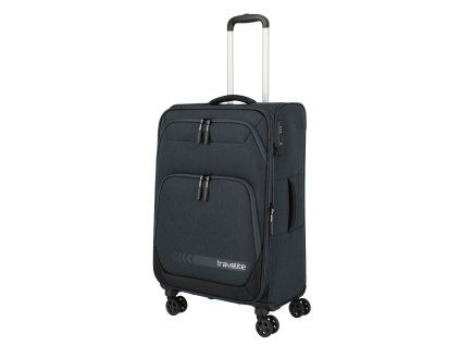 Antracitový cestovní kufr Travelite Kick off 4W M - 6948-04 - hlavní obrázek