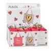 Světle šedá / potisk skládací dámská taška punta with love 10504-2800 - druhý obrázek